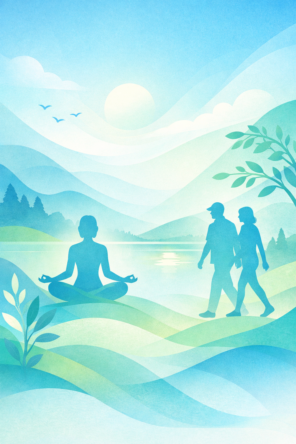 Ilustración de calma y naturaleza